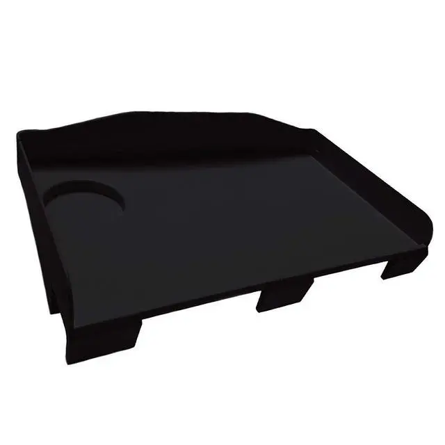 Alt view image 7 of 7 - Bedside Shelf for Bed, College Dorm Room, Bunk Bed Shelf/Caddy for Top Bunk, Clip On Nightstand Tray with Cord and Cup Holder for Table Storage (Black)