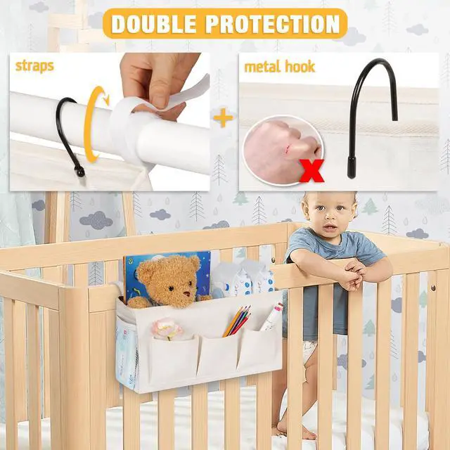 Alt view image 4 of 6 - Bedside Caddy, Bedside Storage Bag Hanging Organizer for Bunk Bed