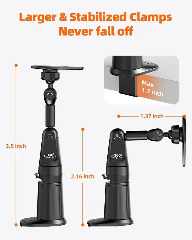 Alt view image 6 of 7 - 2 in 1 Magnetic Phone Holder Desk Mount, Cell Phone Clamp Clip for Pole Desk, Magnetic Phone Stand with Suction Cup, Compatible for iPhone 17 16,15, 14, 13 12 Pro/Max Samsung Galaxy, Google