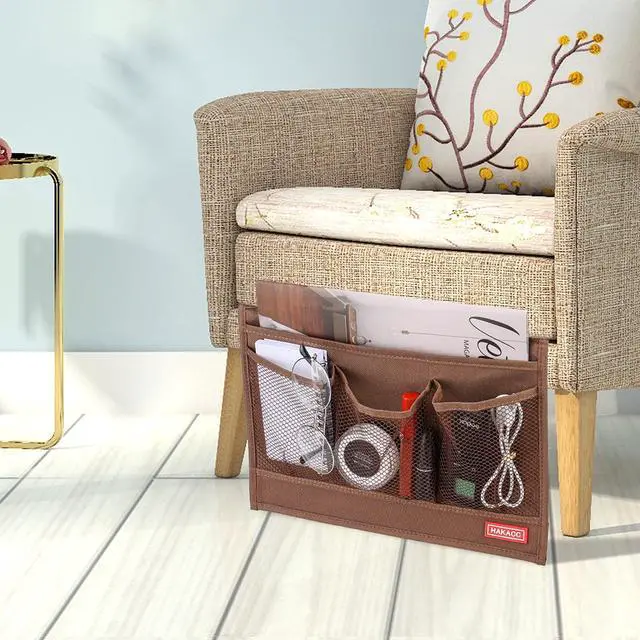 Alt view image 6 of 7 - Bedside Storage Organizer, Remote Control Holder, Bed Pockets