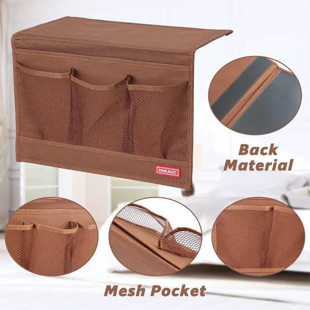 Alt view image 7 of 7 - Bedside Storage Organizer, Remote Control Holder, Bed Pockets