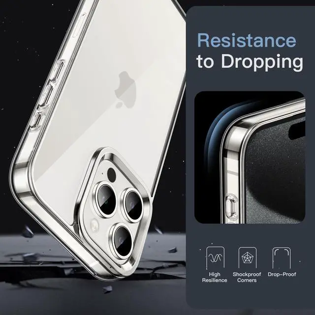 Alt view image 5 of 6 - Case for iPhone 15 Pro, Anti-Yellowing, Clear