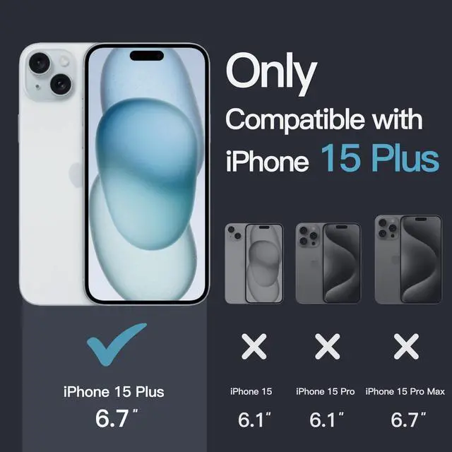 Alt view image 2 of 6 - Case for iPhone 15 Plus, Anti-Yellowing, Clear