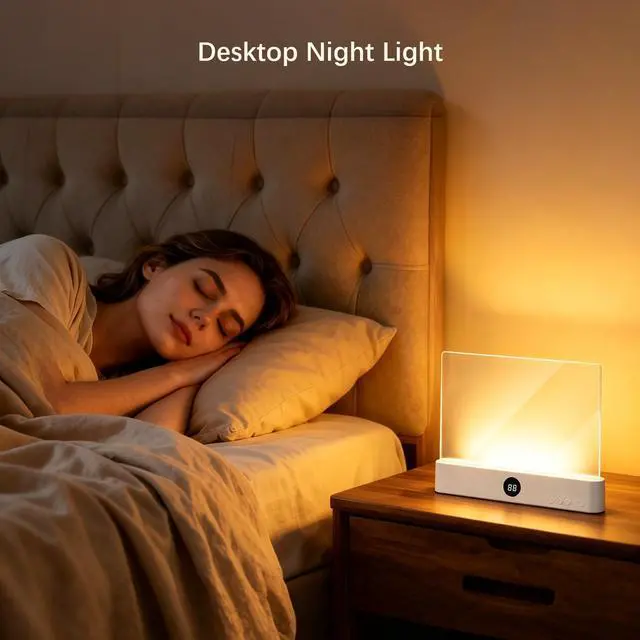 Alt view image 7 of 7 - LED Book Light & Night Light 2 in 1, Flat Reading Light, White