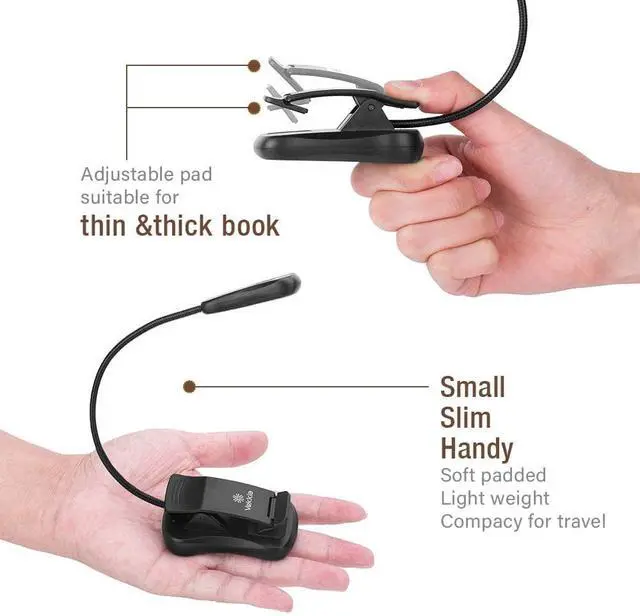 Alt view image 5 of 7 - 3000K Warm LED Rechargeable Book Light