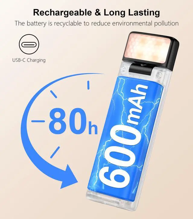 Alt view image 7 of 7 - Book Light Rechargeable, Clip on LED Reading Light for Books in Bed