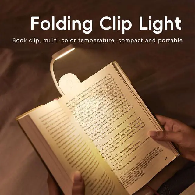 Alt view image 2 of 7 - Book Light, Rechargeable on Reading Light, Eye Caring 3 Color