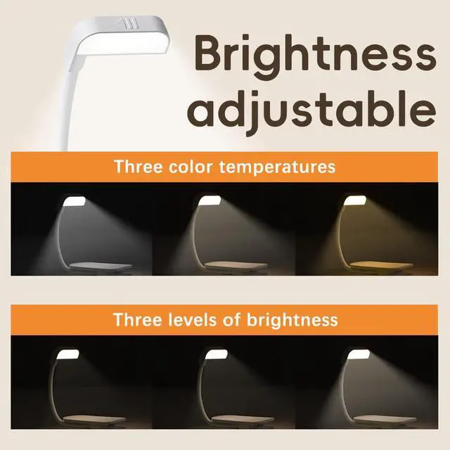 Alt view image 4 of 7 - Book Light, Rechargeable on Reading Light, Eye Caring 3 Color