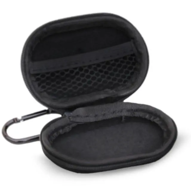 Alt view image 2 of 7 - Zipper Headphones Carrying Case, Perfect for Earphones and Earplugs (Black) (Pack of 1)