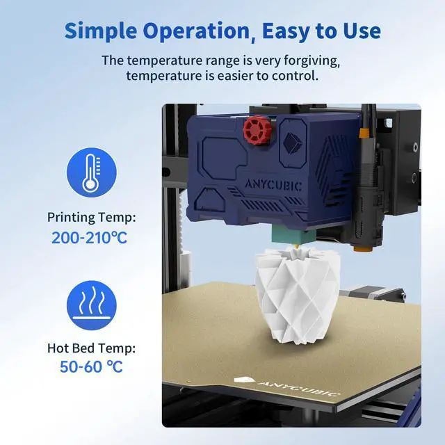 Alt view image 3 of 7 - PLA Filament 1.75mm Bundle, 3D Printer PLA Filament 1.75mm Dimensional Accuracy +/- 0.02mm, 1KG Reusable Spool (2.2 lbs), 2KG Black+White