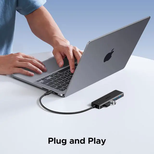 Alt view image 4 of 7 - USB C Hub, 4 Ports USB A Splitter Ultra-Slim USB Expander, 0.5 ft