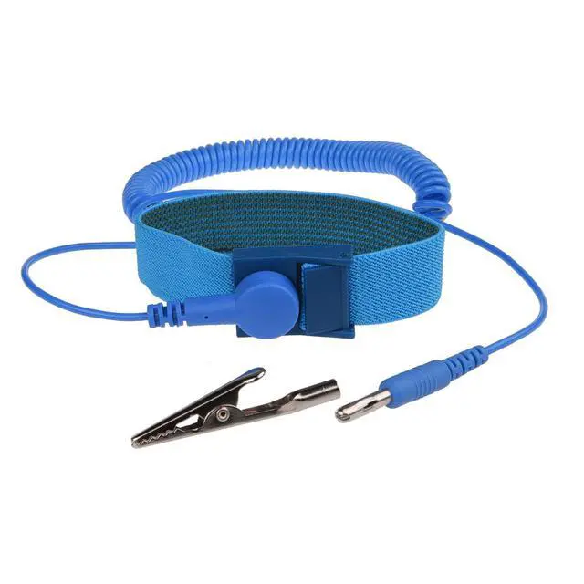 Alt view image 2 of 7 - Anti Static Wrist Straps - 3 Pack - Reusable Anti-Static Wrist Straps Equipped with Grounding Wire and Alligator Clip - Enables You to Ground Yourself(2x Black + 1x Blue)