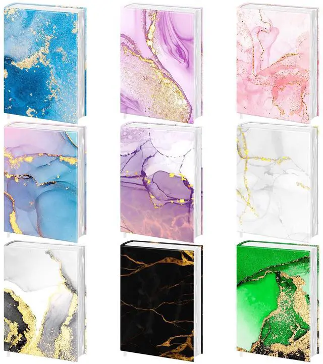 Main image of 9 Pack Stretchable Book Covers,Reusable Jumbo Book Sleeves Protector for Hardcover Paperback Books Textbooks up to 9 x 11in,Fabric Books Jacket for Back to School