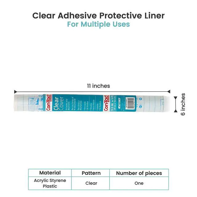 Alt view image 2 of 7 - Brand Clear Adhesive Protective Liner, Protect Books and Documents, Easy to Apply Book Cover, 13.5'' x 5'