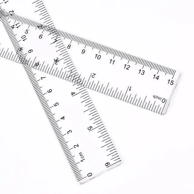 Alt view image 3 of 7 - Clear Plastic Ruler 6 Inch Straight Rulers, for School, Office, 2pcs | Shatterproof Rulers, with Inches and Centimeters, Easy-to-Read Markings, Plastic Drafting Measuring Ruler