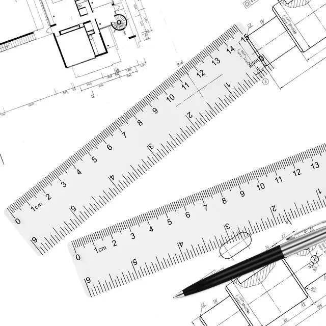 Alt view image 4 of 7 - Clear Plastic Ruler 6 Inch Straight Rulers, for School, Office, 2pcs | Shatterproof Rulers, with Inches and Centimeters, Easy-to-Read Markings, Plastic Drafting Measuring Ruler