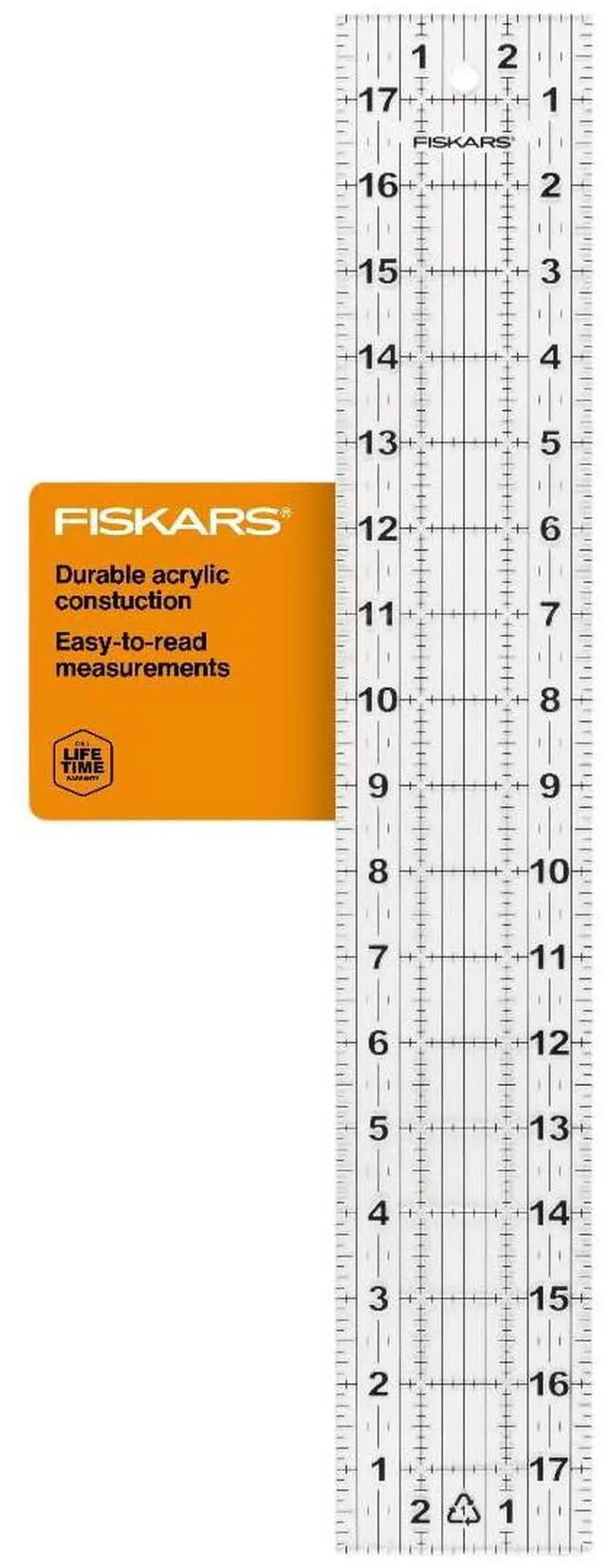 Main image of 3" x 18" Acrylic Sewing & Quilting Ruler with Gridlines, Clear | Easy to Read Measurements Make Cutting Accurate Strips Simple, Quilting & Sewing Supplies for Arts and Crafts