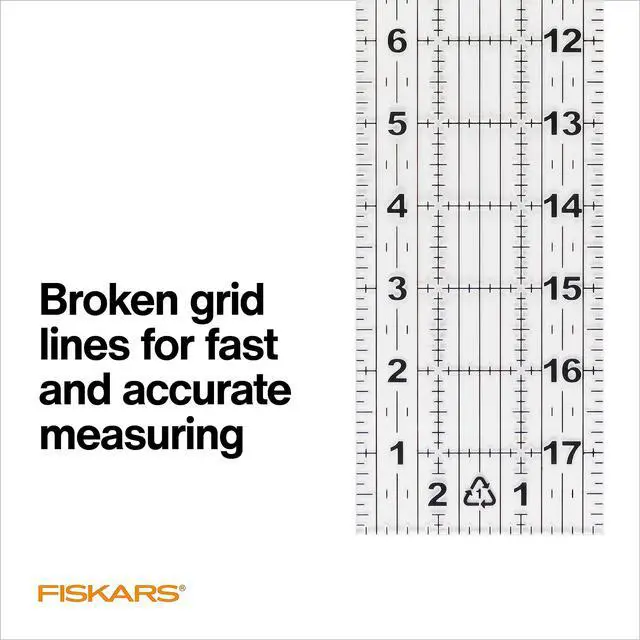 Alt view image 3 of 7 - 3" x 18" Acrylic Sewing & Quilting Ruler with Gridlines, Clear | Easy to Read Measurements Make Cutting Accurate Strips Simple, Quilting & Sewing Supplies for Arts and Crafts