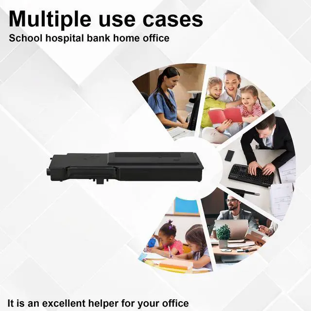 Alt view image 5 of 6 - Phaser 6600 / WorkCentre 6605 High Yield Toner Cartridge Set (1-Pack, Black),106R02228 Replacement for Xerox Phaser 6600 6600N 6600DN WorkCentre 6605N 6605DN Printer