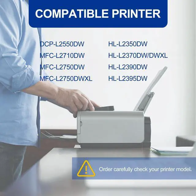 Alt view image 2 of 5 - 1 Pack TN760 Toner Cartridge, Compatible for Brother TN760 TN-760 Toner Replacement for DCP-L2550DW MFC-L2710DW MFC-L2750DW MFC-L2750DWXL HL-L2350DW HL-L2370DW/DWXL HL-L2390DW HL-L2395DW Printer