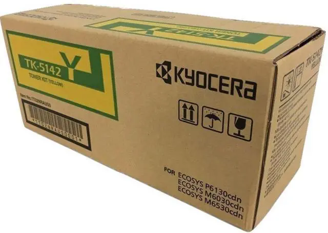 Main image of 1T02NRAUS0 Model TK-5142Y Yellow Toner Cartridge For use with ECOSYS P6130cdn, M6030cdn and M6530cdn Laser Printers; Up to 5000 Pages Yield at 5% Average Coverage