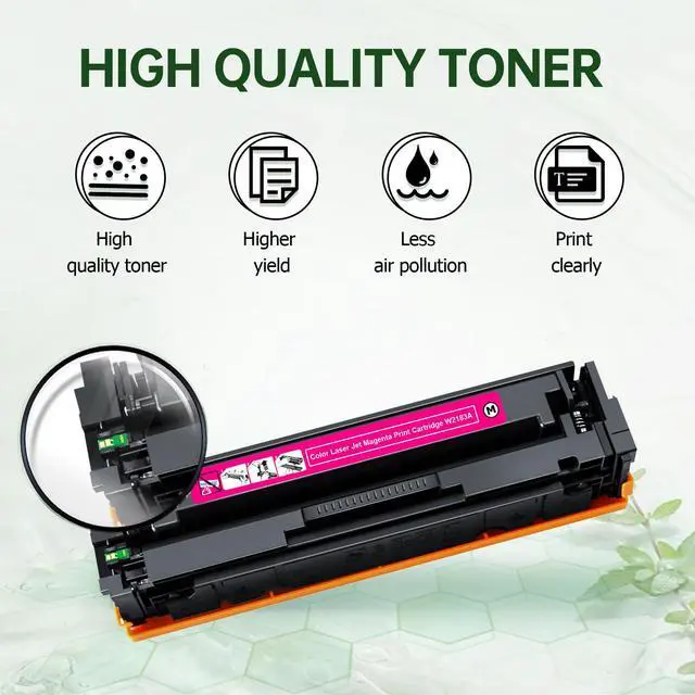 Alt view image 6 of 7 - Replacement 218A Magenta Toner Cartridges with Chip for HP 218A W2183A Ink Cartridge, for HP 218X Works for HP Color LaserJet Pro MFP 3301fdw 3201dw 3301sdw 3301cdw Printer