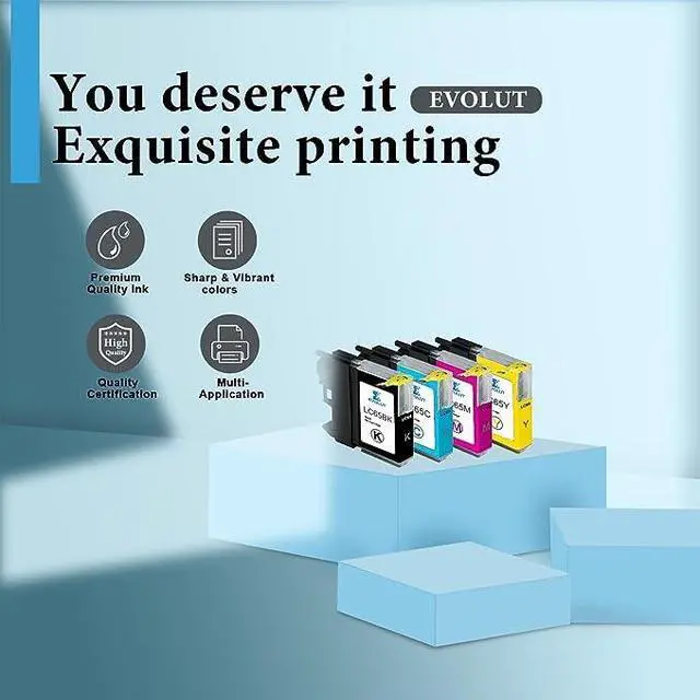 Alt view image 5 of 7 - LC65 Ink Cartridges(5-Pack, 2 Black, 1 Cyan, 1 Magenta, 1 Yellow) - Eout Compatible LC65 Ink Cartridges Replacement for Brother LC65XL MFC-5890CN MFC-6490CW MFC-6890DW MFC-5895CW MFC-6890CDW Printer