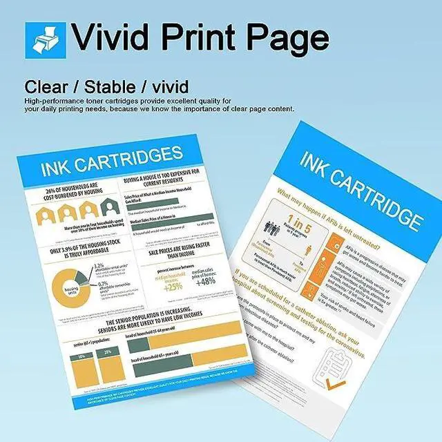 Alt view image 4 of 7 - LC65 Ink Cartridges(5-Pack, 2 Black, 1 Cyan, 1 Magenta, 1 Yellow) - Eout Compatible LC65 Ink Cartridges Replacement for Brother LC65XL MFC-5890CN MFC-6490CW MFC-6890DW MFC-5895CW MFC-6890CDW Printer
