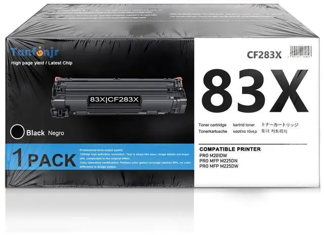 Main image of 83X High-Yield Black Toner Cartridge Replacement for HP 83X CF283X 83A CF283A, Compatible with Laser M201dw M201n MFP M125a M125nw M125rnw M127fn M127fw M225dn M225dw M225rdn Printer