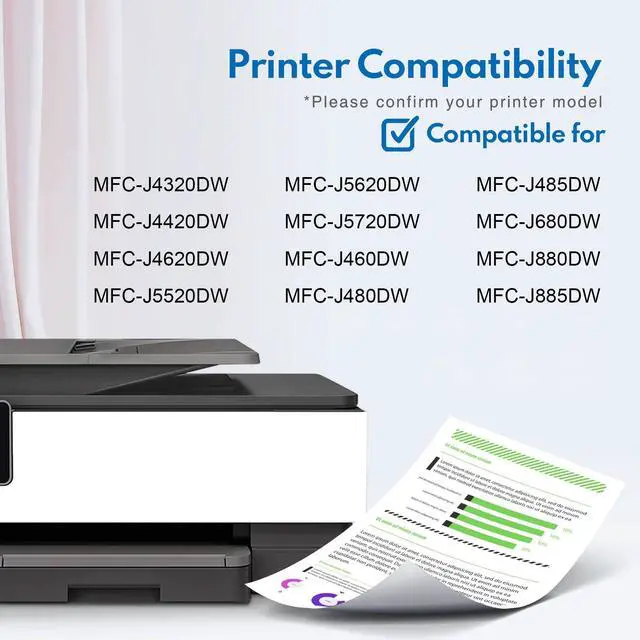 Alt view image 2 of 6 - LC203XL High Yield Ink Cartridges 10-Pack (4BK/2C/2M/2Y) Replacement for Brother MFC-J480DW MFC-J880DW MFC-J4420DW MFC-J680DW MFC-J885DW Printer Ink