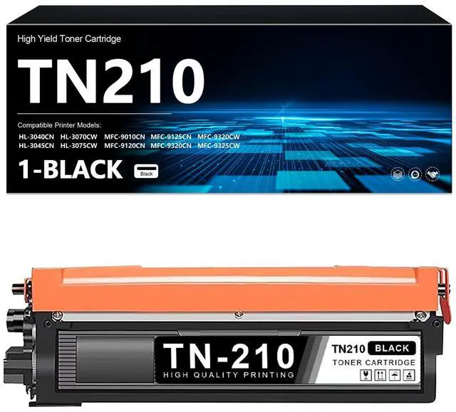 Main image of TN-210 TN210BK Toner Cartridge High Yield 1-Pack Compatible with HL-3040CN HL-3045CN HL-3070CW MFC-9010CN MFC-9125CN MFC-9320CN MFC-9320CW MFC-9325CW Replacement for Black TN210 Toner