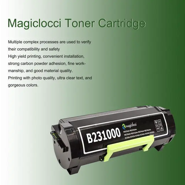 Alt view image 5 of 6 - B231000 B2338 Black Toner Cartridge (with Chip) Compatible with Lexmark B231000 B241H00 Toner Cartridge for Lexmark B2338 MB2338 B2442 B2546 B2650 MB2442 MB2546 MB2650 Printer (1Pack, 3500 Pages)