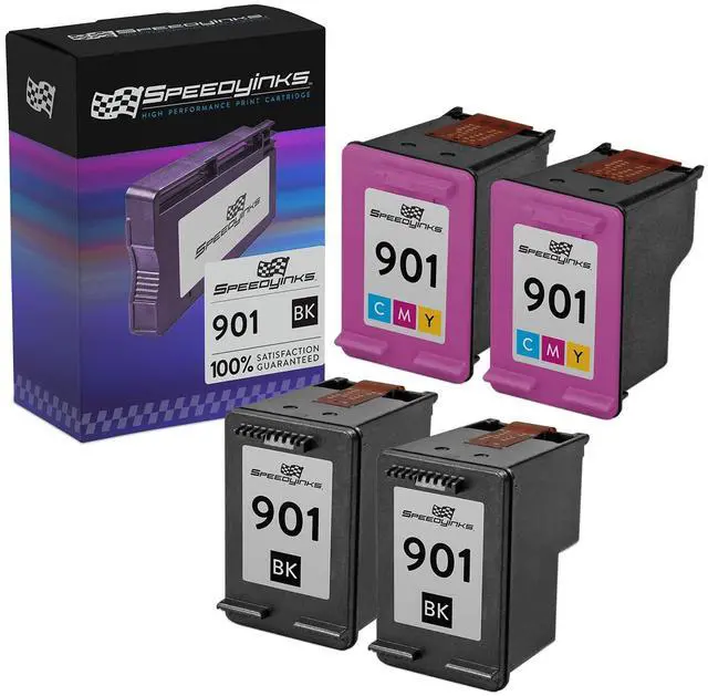 Main image of Remanufactured Ink Replacement for HP 901 700 (Black, 4-Pack)