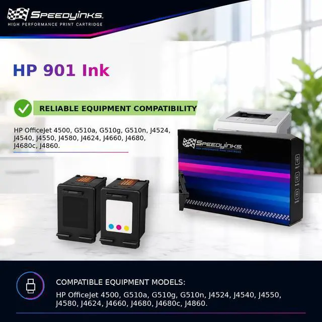 Alt view image 5 of 6 - Remanufactured Ink Replacement for HP 901 700 (Black, 4-Pack)