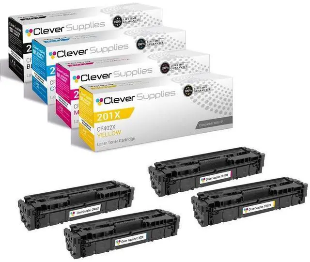 Main image of CS Replacement Toner Cartridge Compatible with HP 201X CF400X Black CF401X Cyan CF403X Magenta CF402X Yellow Color Pro MFP M277n Pro M252 Pro M252dw Pro MFP M277 4 Color Set