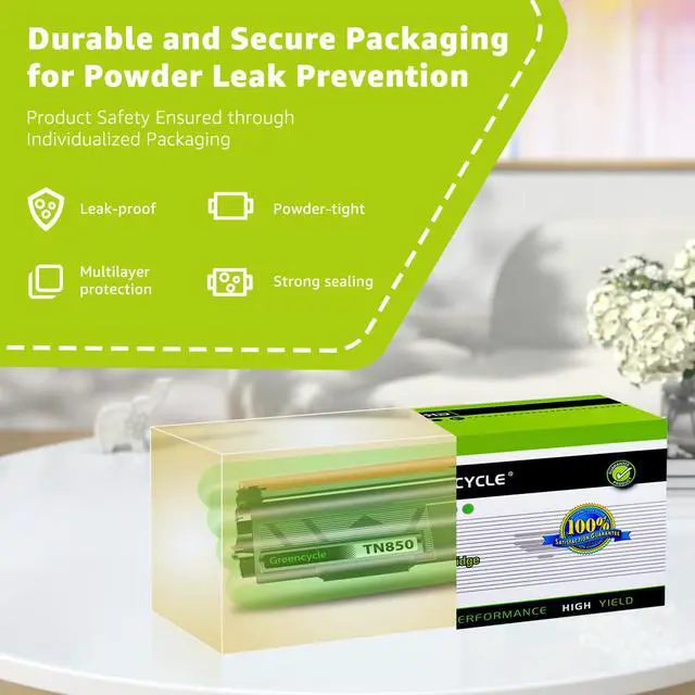 Alt view image 6 of 7 - 3 Pack TN850 Toner Cartridge Replacement for TN-850 TN820 TN-820 Work for HL-L6200DWT HL-L6200DW HL-L5200DW HL-L5100DN MFC-L5900DW MFC-L5850DW MFC-L5700DW (Black,High Yield)