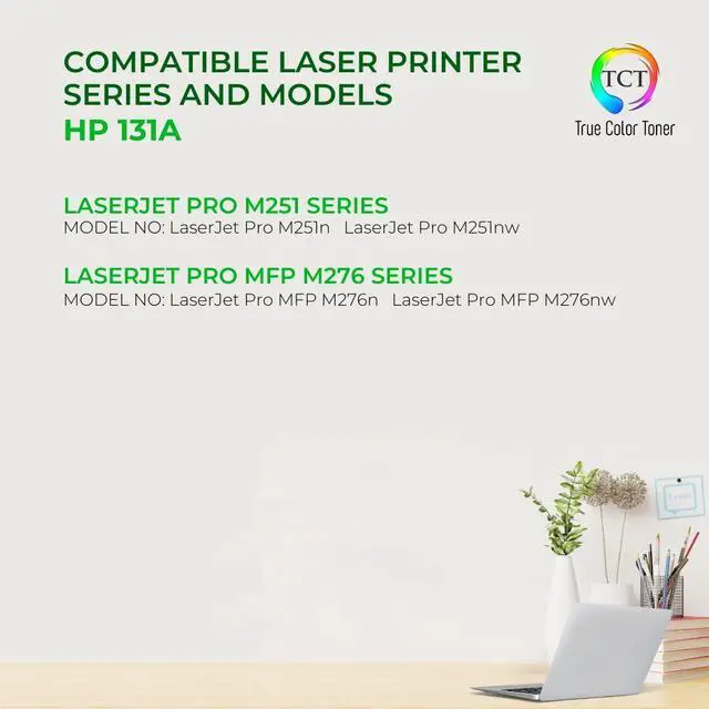 Alt view image 2 of 7 - 131A Toner Cartridge 4 Pack - Premium Compatible Replacement for HP 131A CF210A CF211A CF212A CF213A Works with HP LaserJet Pro 200 Color M251NW, MFP M276N Printers (Black Cyan Magenta Yellow)