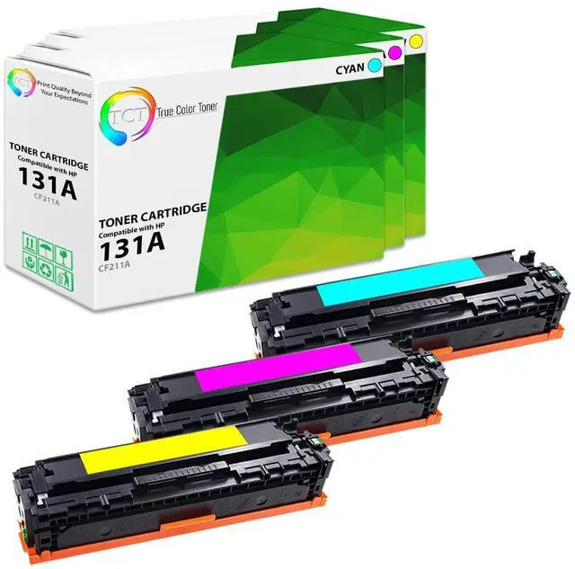 Main image of 131A Color Toner Cartridge 3 Pack - Compatible Replacement for HP 131A CF211A CF212A CF213A Works with HP LaserJet Pro 200 Color M251NW, MFP M276N Printers (Cyan Magenta Yellow)