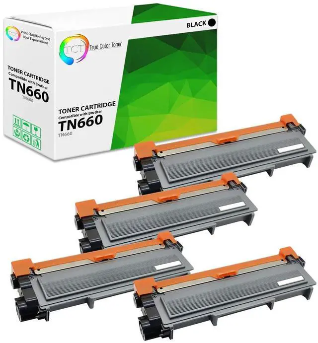 Main image of TN660 Toner Cartridge 4 Pack - Compatible Replacement for Brother TN-660 TN660 Black High Yield Works with Brother HL-L2340DW MFC-L2700DW L2740DW DCP-L2520DW L2540DW Printers (2,600 Pages)