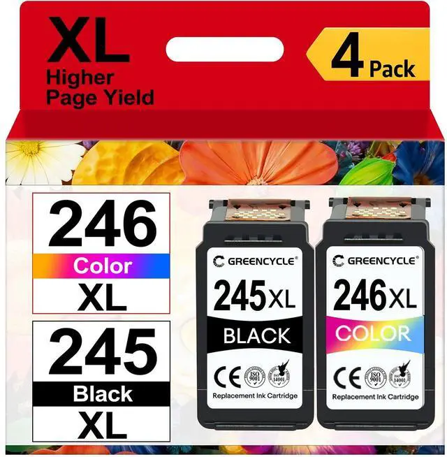 Main image of Remanufactured PG-245XL 245 XL CL-246XL CL-246 Ink Cartridge Compatible for Canon Pixma MX490 MX492 IP2820 MG2920 MG2922 MG2924 MG3020 MG3022 TS302 (Black, 2 Pack; Tri-Color, 2 Pack)