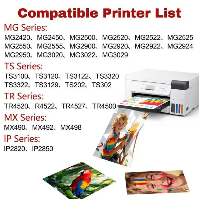 Alt view image 2 of 7 - Remanufactured PG-245XL 245 XL CL-246XL CL-246 Ink Cartridge Compatible for Canon Pixma MX490 MX492 IP2820 MG2920 MG2922 MG2924 MG3020 MG3022 TS302 (Black, 2 Pack; Tri-Color, 2 Pack)