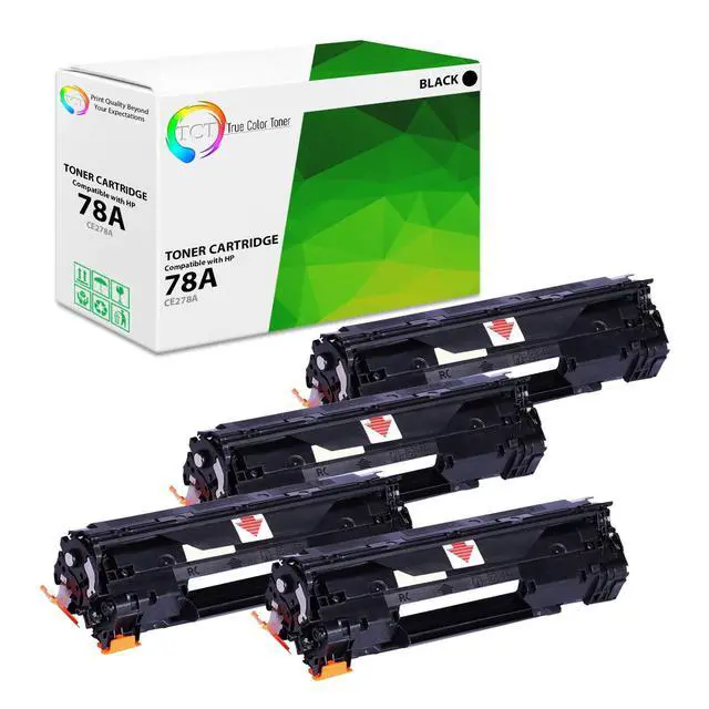 Main image of 78A Toner Cartridge 4 Pack - Compatible Replacement for HP 78A CE278A Black Works with HP LaserJet M1536 MFP M1536DNF, P1560 P1566 P1606 P1606DN Printers (2,100 Pages)