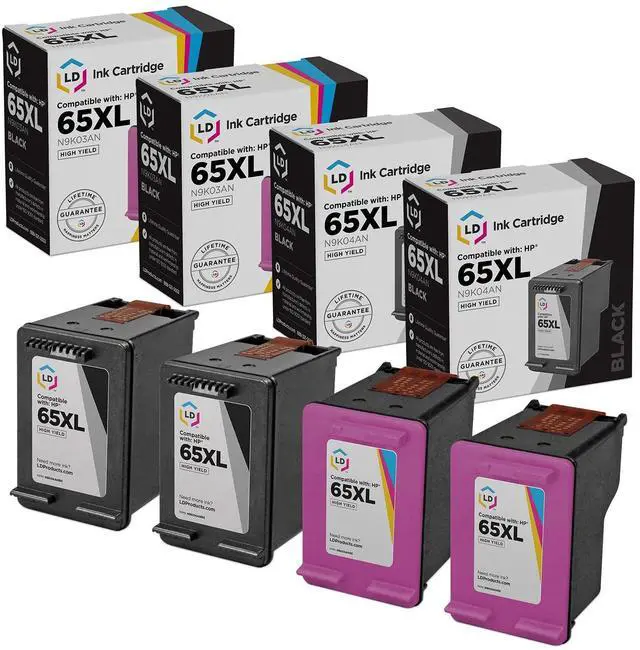 Main image of Remanufactured Ink Cartridge Replacement for HP 65XL (2 Black, 2 Color, 4 pk)