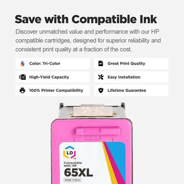 Alt view image 6 of 7 - Remanufactured Ink Cartridge Replacement for HP 65XL (2 Black, 2 Color, 4 pk)