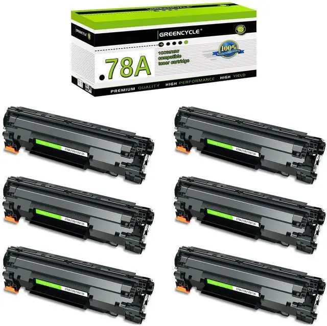 Main image of 6 Pack 78A CE278A Black Laser Toner Cartridge Compatible for LaserJet Pro P1606dn P1566 P1560 M1536dnf P1600 Printer