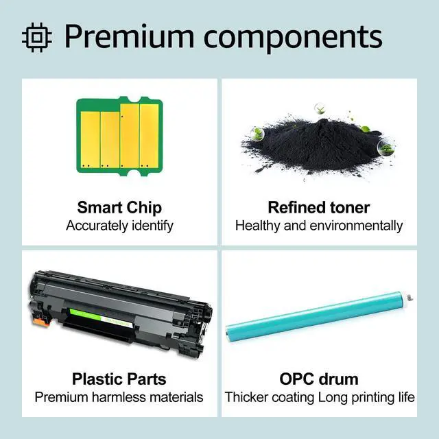 Alt view image 4 of 7 - Compatible Toner Cartridge Replacement for HP 78A CE278A Work with Laser Jet Pro P1606dn M1536dnf P1606 M1536 P1560 P1566 Printer (Black, 8-Pack)