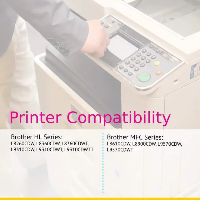 Alt view image 5 of 6 - CS Replacement Toner Cartridge Compatible with Brother TN433 TN431 TN-433 TN-431 TN433C/TN431C TN433M/TN431M TN433Y/TN431Y for HL-L8260CDW HL-L8360CDW HL-L8360CDWT HL-L9310CDW 3 Color Set