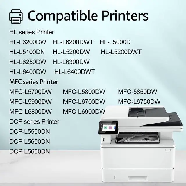 Alt view image 2 of 7 - TN850 Toner & DR820 Drum Unit Set Replacement for HL-L6200DWT HL-L6200DW HL-L5200DW HL-L5100DN MFC-L5900DW MFC-L5850DW MFC-L5700DW Printer(2 Toner, 1 Drum)