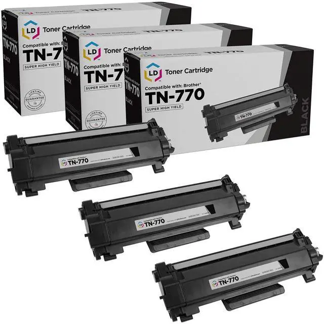 Main image of Products Compatible Toner Cartridge Replacements for Brother TN770 TN-770 TN760 TN-760 TN730 TN-730 Super High Yie XL (Black, 3pk) TN770 Toner for Brother Printer HL-L2370DW, MFC-L2730DW
