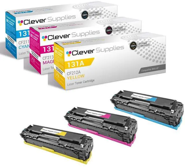 Main image of CS Replacement Toner Cartridge Compatible with HP Pro 200 Color Printer M276 CF211A Cyan CF212A Yellow CF213A Magenta 131A Color Pro 200 M251NW M276NW Printer M251NW M276NW 3 Color Set